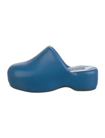 Pre-owned Simon Miller Leather Mules In Blue