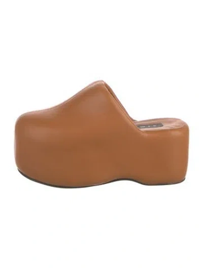 Pre-owned Simon Miller Leather Mules In Brown