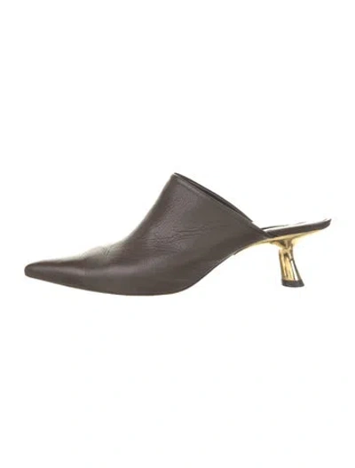 Pre-owned Simon Miller Leather Mules In Brown
