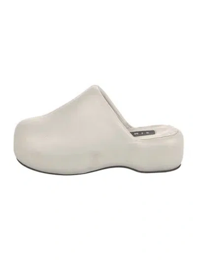 Pre-owned Simon Miller Leather Mules In Neutral