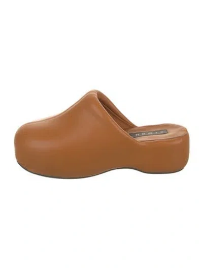 Pre-owned Simon Miller Leather Mules In Neutral