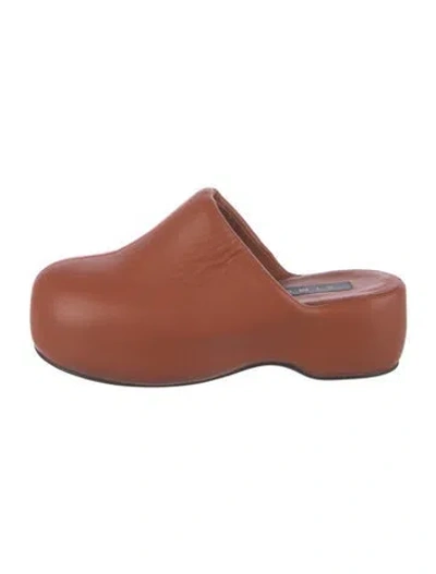 Pre-owned Simon Miller Leather Mules In Orange