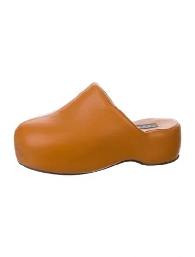 Pre-owned Simon Miller Leather Mules In Orange