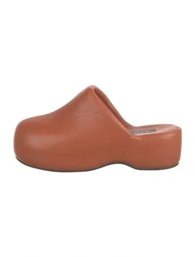 Pre-owned Simon Miller Leather Mules In Orange