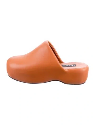 Pre-owned Simon Miller Leather Mules In Orange