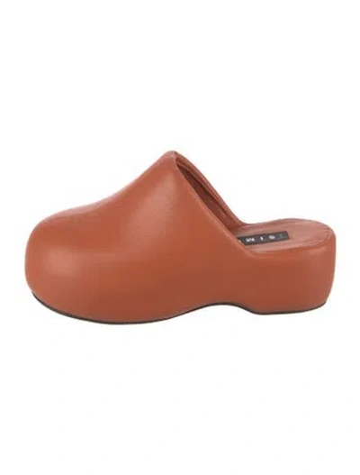 Pre-owned Simon Miller Leather Mules In Orange