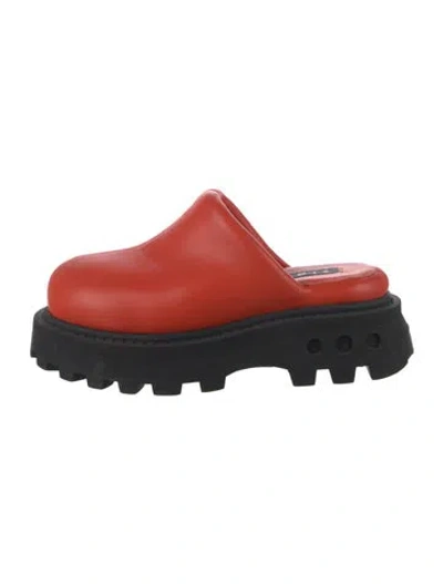 Pre-owned Simon Miller Leather Mules In Orange