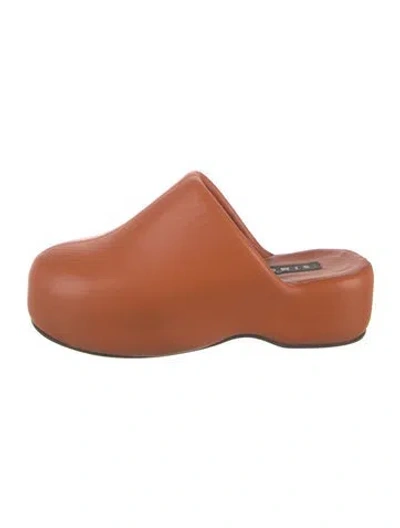 Pre-owned Simon Miller Leather Mules In Orange