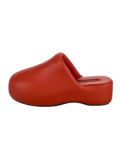 Pre-owned Simon Miller Leather Mules In Orange