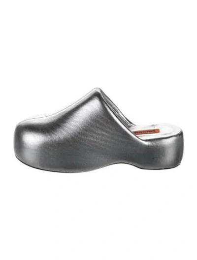 Pre-owned Simon Miller Leather Mules In Silver