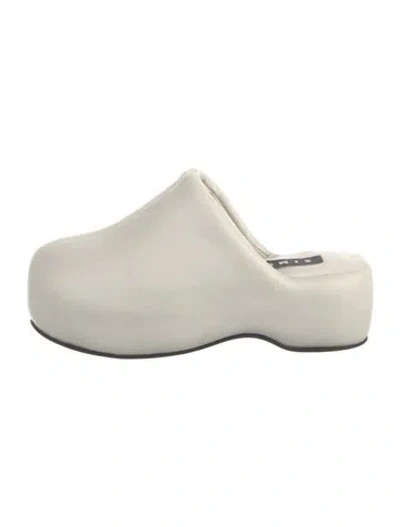 Pre-owned Simon Miller Leather Mules In White