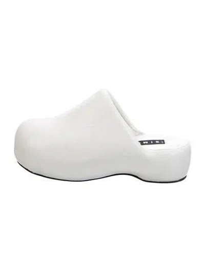 Pre-owned Simon Miller Leather Mules In White
