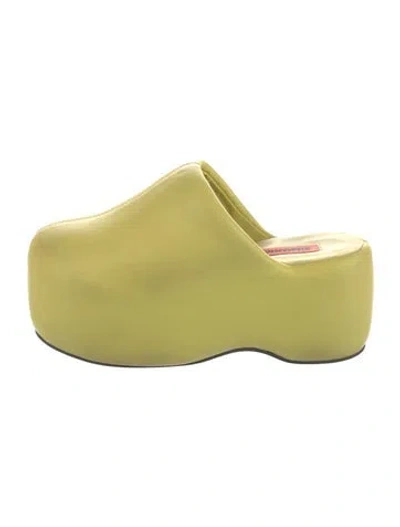 Pre-owned Simon Miller Leather Mules In Yellow