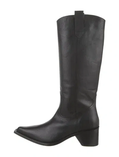 Pre-owned Simon Miller Leather Riding Boots In Black