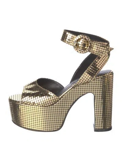 Pre-owned Simon Miller Leather Sandals In Gold