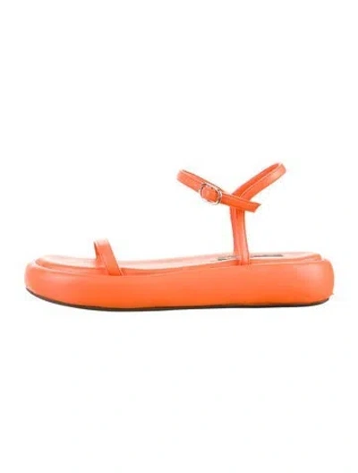 Pre-owned Simon Miller Leather Sandals In Orange