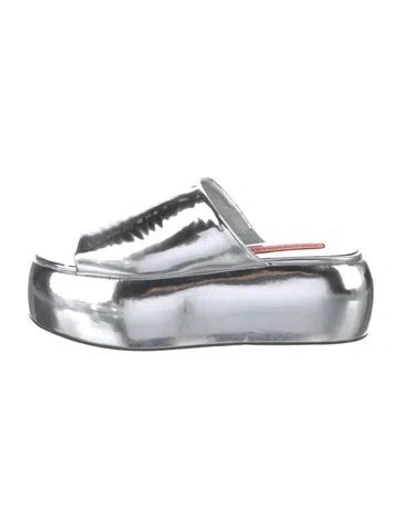 Pre-owned Simon Miller Leather Sandals In Silver