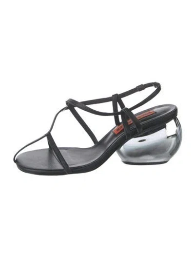 Pre-owned Simon Miller Leather Sandals In Silver