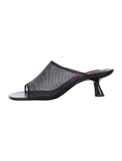 Pre-owned Simon Miller Leather Slides In Black