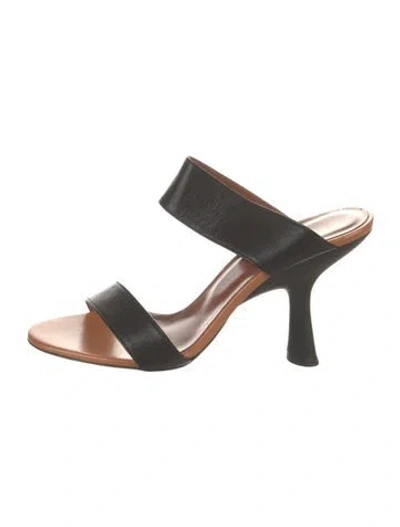 Pre-owned Simon Miller Leather Slides In Black