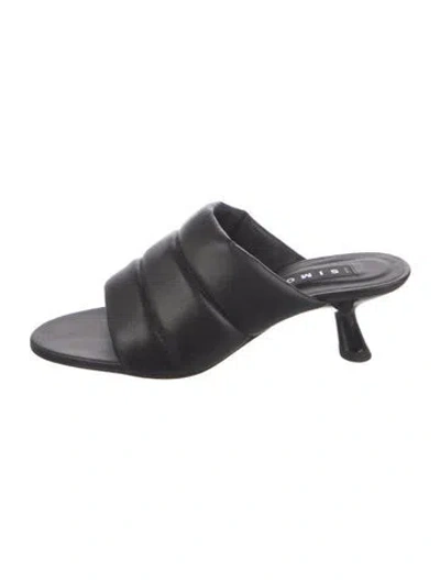 Pre-owned Simon Miller Leather Slides In Black