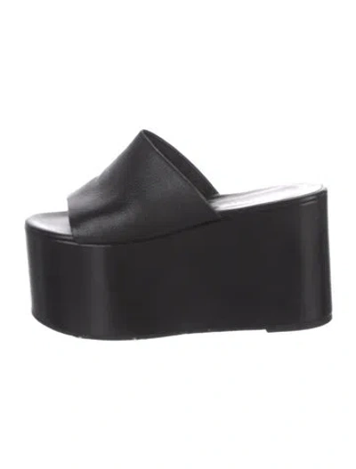 Pre-owned Simon Miller Leather Slides In Black