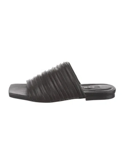 Pre-owned Simon Miller Leather Slides In Black