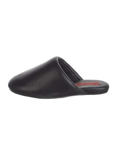 Pre-owned Simon Miller Leather Slides In Black