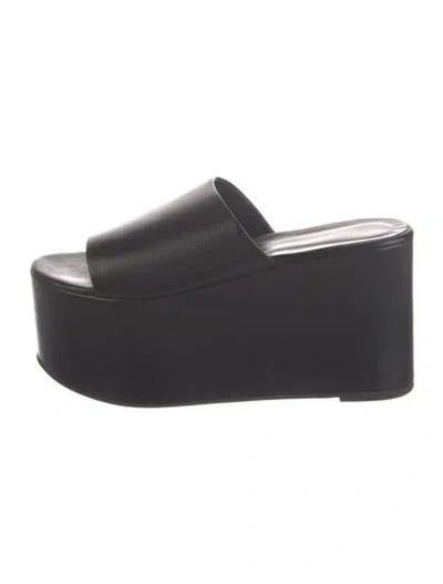 Pre-owned Simon Miller Leather Slides In Black