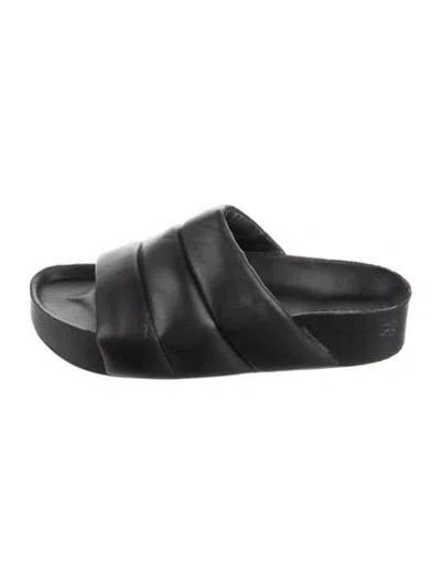 Pre-owned Simon Miller Leather Slides In Black