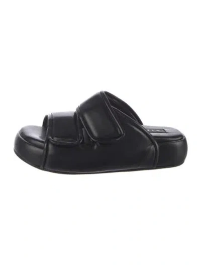 Pre-owned Simon Miller Leather Slides In Black