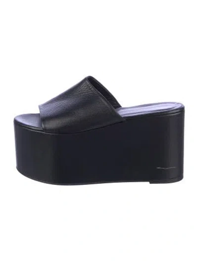 Pre-owned Simon Miller Leather Slides In Blue