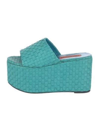 Pre-owned Simon Miller Leather Slides In Blue