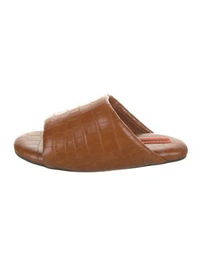 Pre-owned Simon Miller Leather Slides In Brown