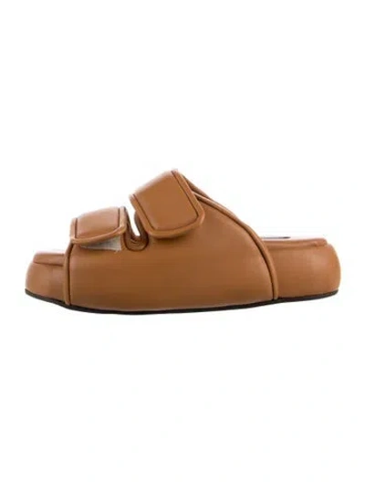Pre-owned Simon Miller Leather Slides In Brown
