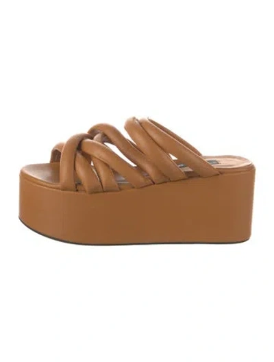Pre-owned Simon Miller Leather Slides In Brown