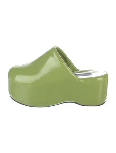Pre-owned Simon Miller Leather Slides In Green