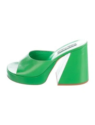 Pre-owned Simon Miller Leather Slides In Green