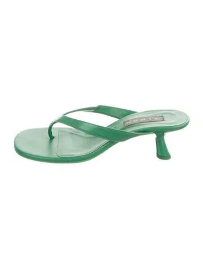 Pre-owned Simon Miller Leather Slides In Green