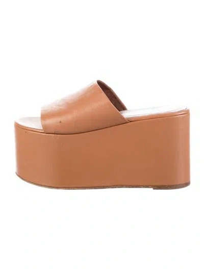 Pre-owned Simon Miller Leather Slides In Neutral