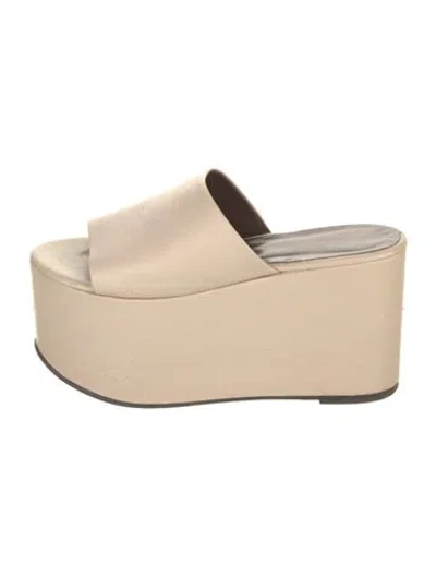 Pre-owned Simon Miller Leather Slides In Neutral