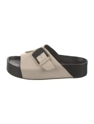 Pre-owned Simon Miller Leather Slides In Neutrals