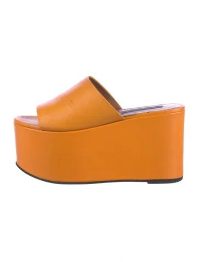 Pre-owned Simon Miller Leather Slides In Orange