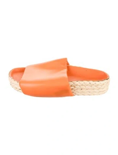 Pre-owned Simon Miller Leather Slides In Orange