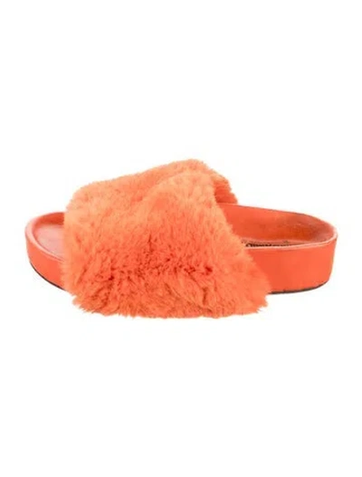 Pre-owned Simon Miller Leather Slides In Orange