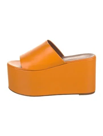 Pre-owned Simon Miller Leather Slides In Orange