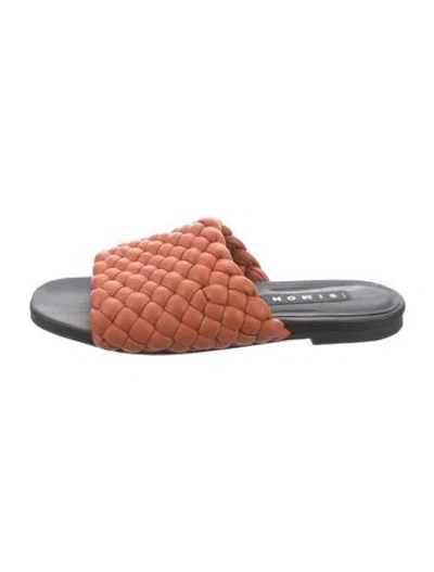 Pre-owned Simon Miller Leather Slides In Orange