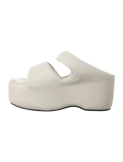 Pre-owned Simon Miller Leather Slides In White
