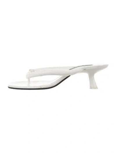 Pre-owned Simon Miller Leather Slides In White