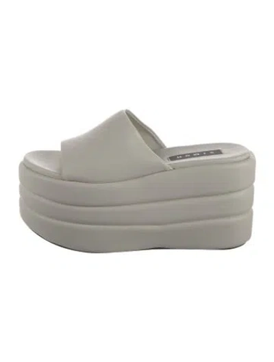 Pre-owned Simon Miller Leather Slides In White